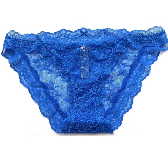Victorias Secret Nwt Dream Angels Majorelle Blue Corded Cheekini Cheeky Panty - Picture 1 of 2